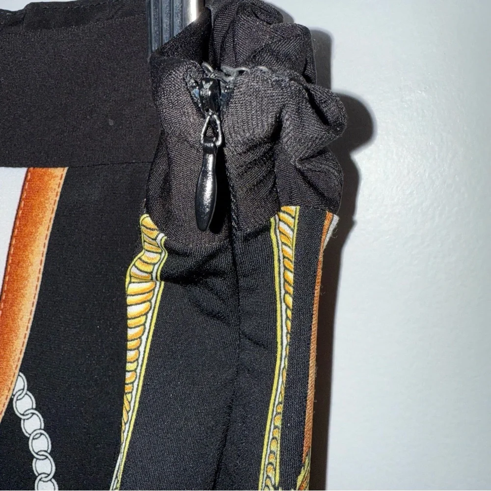 Carmen Marc Valvo Black Maxi Pencil Skirt w/ Elastic Waist - Picture 4 of 5